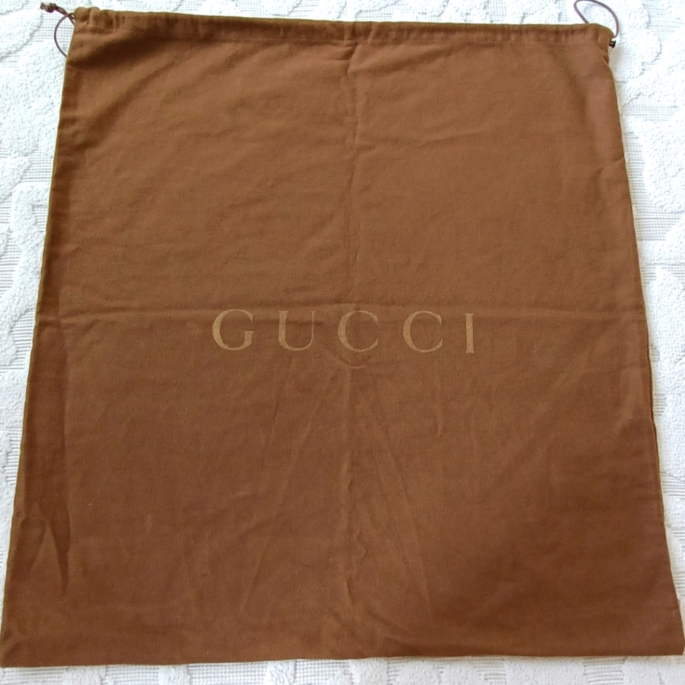 HUGE "GUCCI" BROWN FELTED DUST BAGS! 24 X 21 IN.